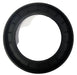 A black, round rubber gasket with a smooth surface and a small lip around the inner edge, resembling a Scintex Flail Mower Shaft Seal, set against a plain white background.